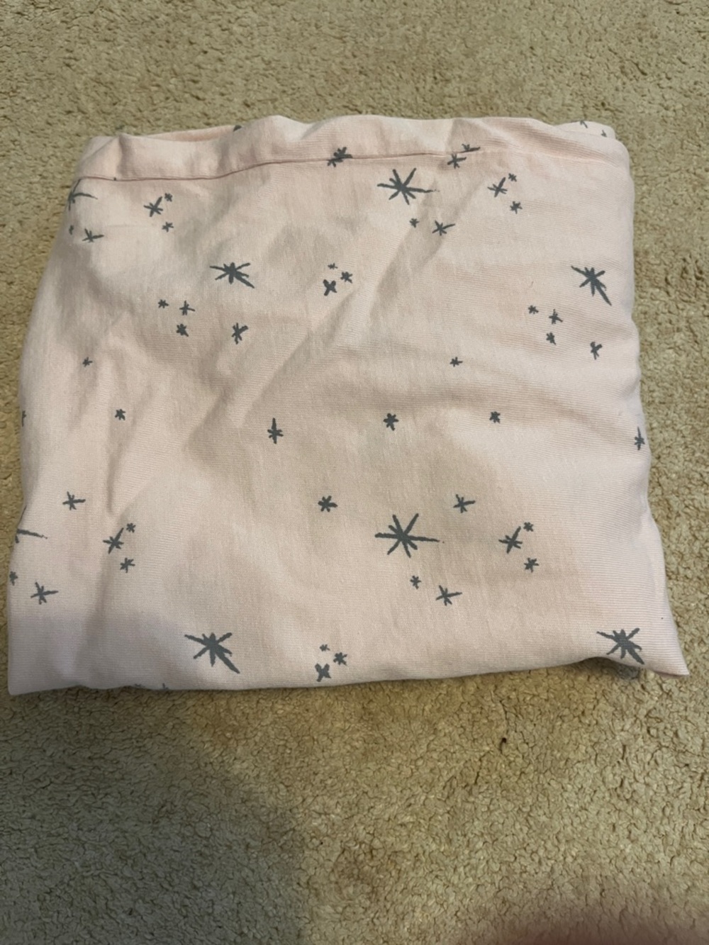 100% Organic Cotton SNOO Baby Bassinet Fitted Sheet in Pink/Starry Night